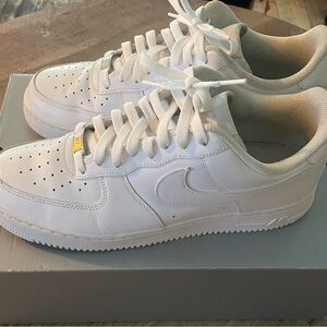 Men’s Nike Air Force One White Leather Sneakers